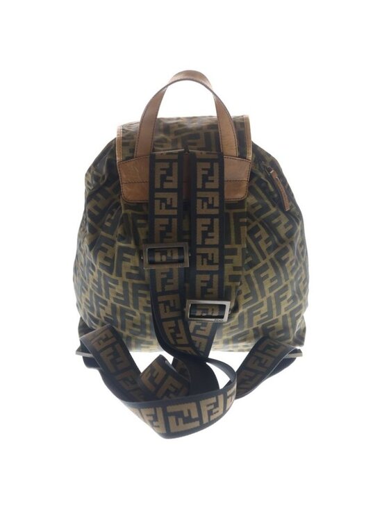 Fendi Zucca Backpack Brown Nylon Leather main image 6